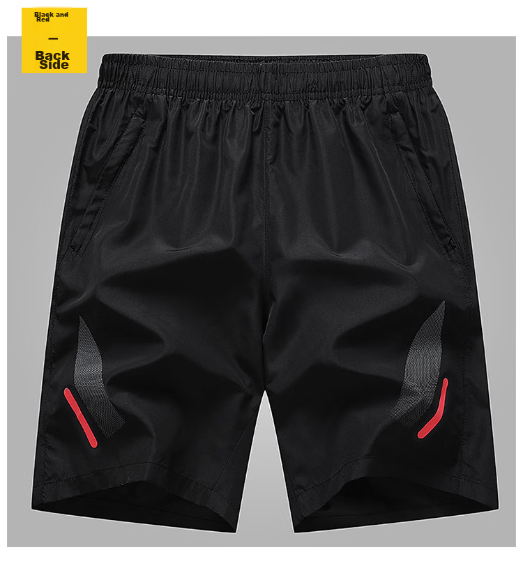 MULINSEN Men's Summer Lightweight Breathable Sports Colorblock Five-Point Shorts Black Blue 5XL 13