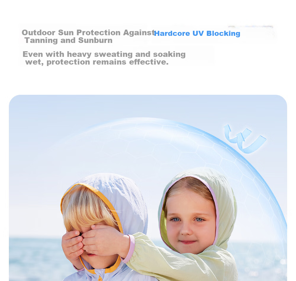 Betis Kids Lightweight Summer Sunscreen Jacket UV Protection Breathable Cooling Sunshade Coat for Boys and Girls Baby Skin Jacket 20