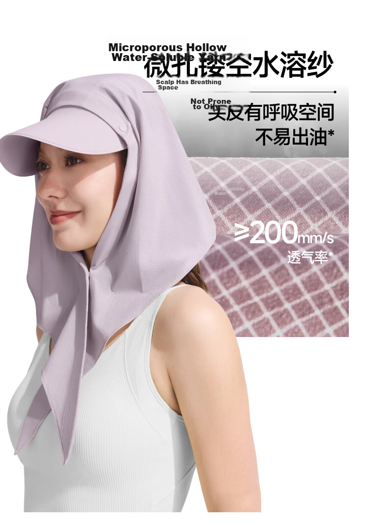 Beneunder Women's Sun Protection Headscarf with Brim, Open-Top Hat, Dual-Wear Sunshade and Heat-Insulating Headscarf 11