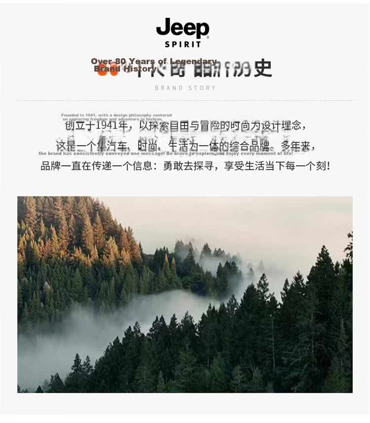 JEEP SPIRIT Men's Windproof Hooded Work Jacket Spring Casual Functional Jacket Brown L 18