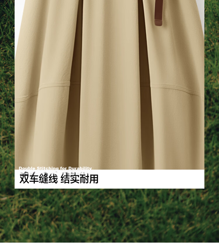 Beneunder Women's Mid-Length Pleated Skirt Water-Repellent Sun-Protective Outdoor Skirt Spring Summer WR005 33