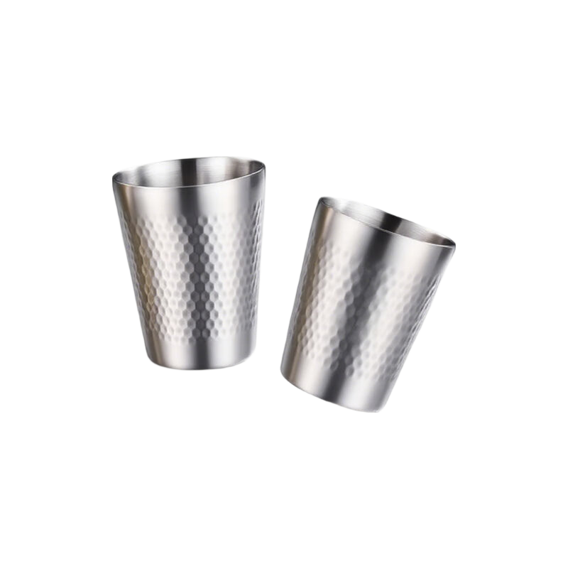 Xingfang 304 Stainless Steel Mouthwash Cup, Double-Layer Insulated Toothbrush Holder, Tooth Mug for Students And Couples, Home Use