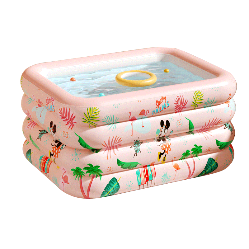 Chuandaoxiong Inflatable Foldable Baby Swimming Pool (1.4m Pink + Electric Pump Gift Set) for Home Use
