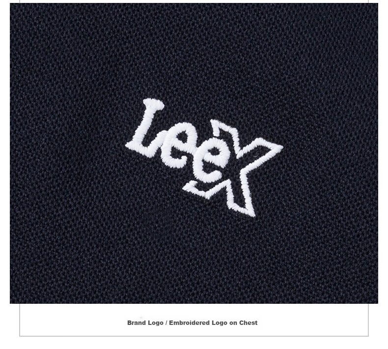 Lee 26 Spring Summer New Standard Collar Small Embroidered Logo Men's Lightweight Short Sleeve Polo Shirt Dark Brown XL 12