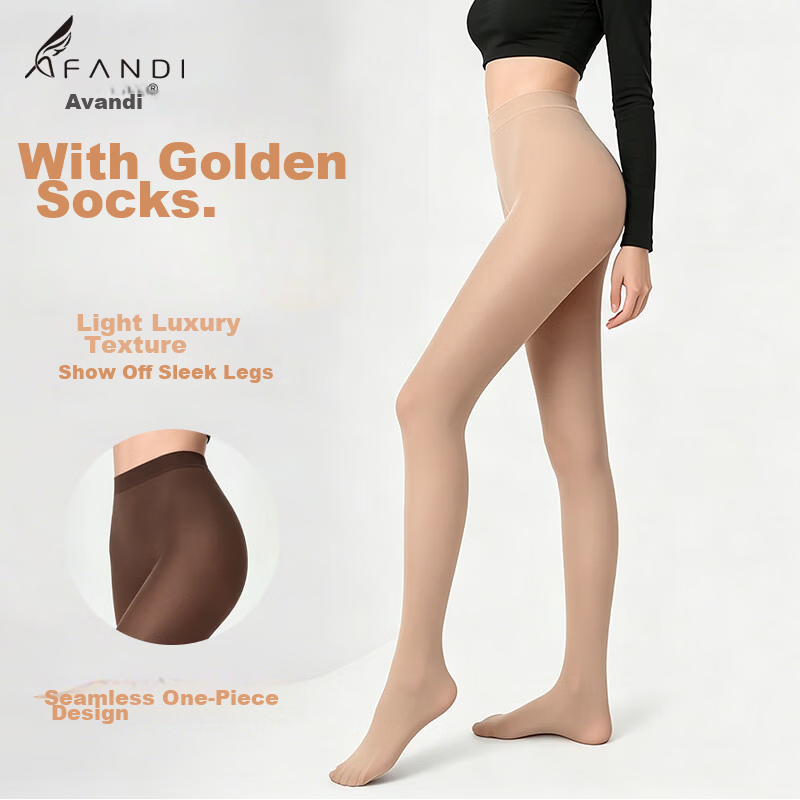 Afandi Natural Beauty Qianjin Women's 180D Warp-Knitted Seamless 900-Needle High-Density Anti-Wrinkle Durable Pantyhose