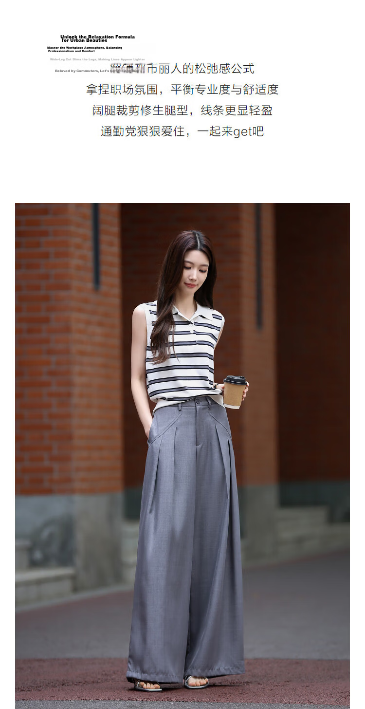 Demana [Smart Leisure] Spring Intellectual Minimalist Pleated Draped Wide-Leg Loose Casual Pants for Women High-End Feel 6