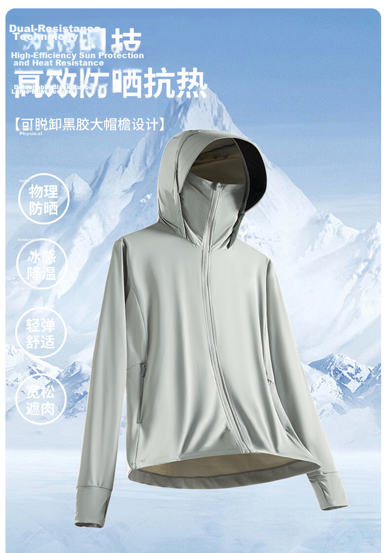 MiiOW Cooling Ice Silk Sun Protection Shirt for Men, New Summer Lightweight Jacket, Outdoor Fishing Skin Coat for Men, Father's Day Gift 1