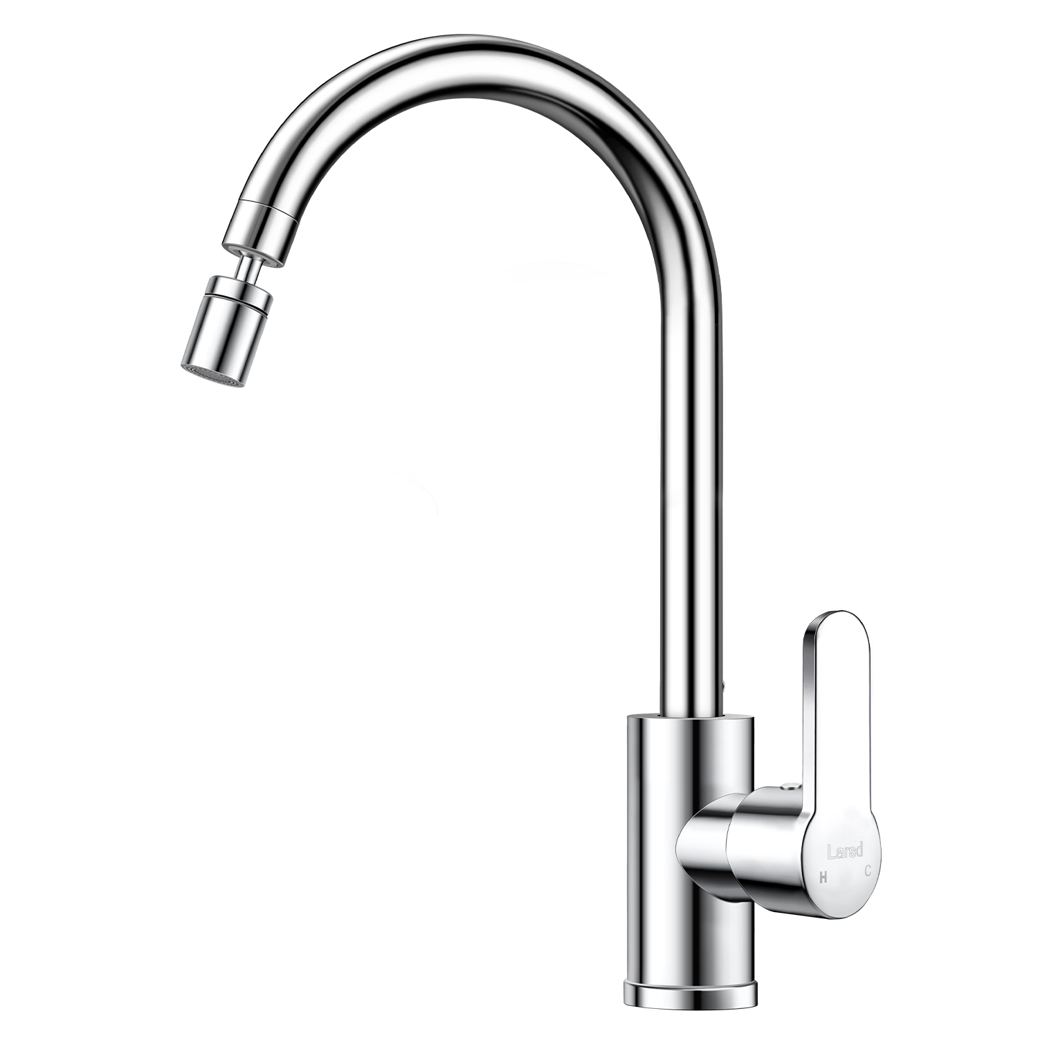 Larsd Kitchen Faucet Rotatable Sink Faucet Dual Temperature Hot and Cold Water Tap for Washing Basin F085