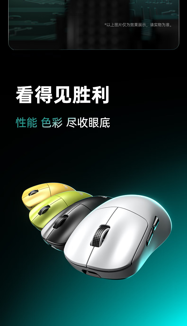 AULA SC800Max Lightweight Wireless Mouse PAW3950 Anti-Interference 2.4G/Bluetooth/Wired Tri-Mode Native Dual 8K Report Rate Office Gaming Esports Mouse White 16