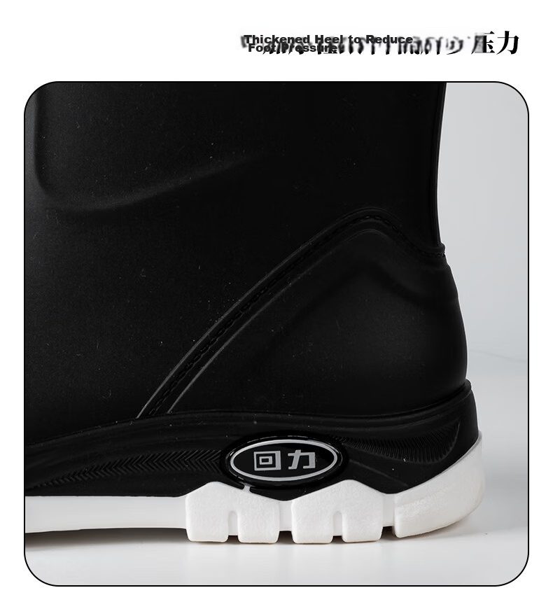 Warrior Women's Fashion Outdoor Rain Shoes Non-slip Waterproof Wear-resistant Rubber Rain Boots White Fleece-lined Cotton Covers Size S 15