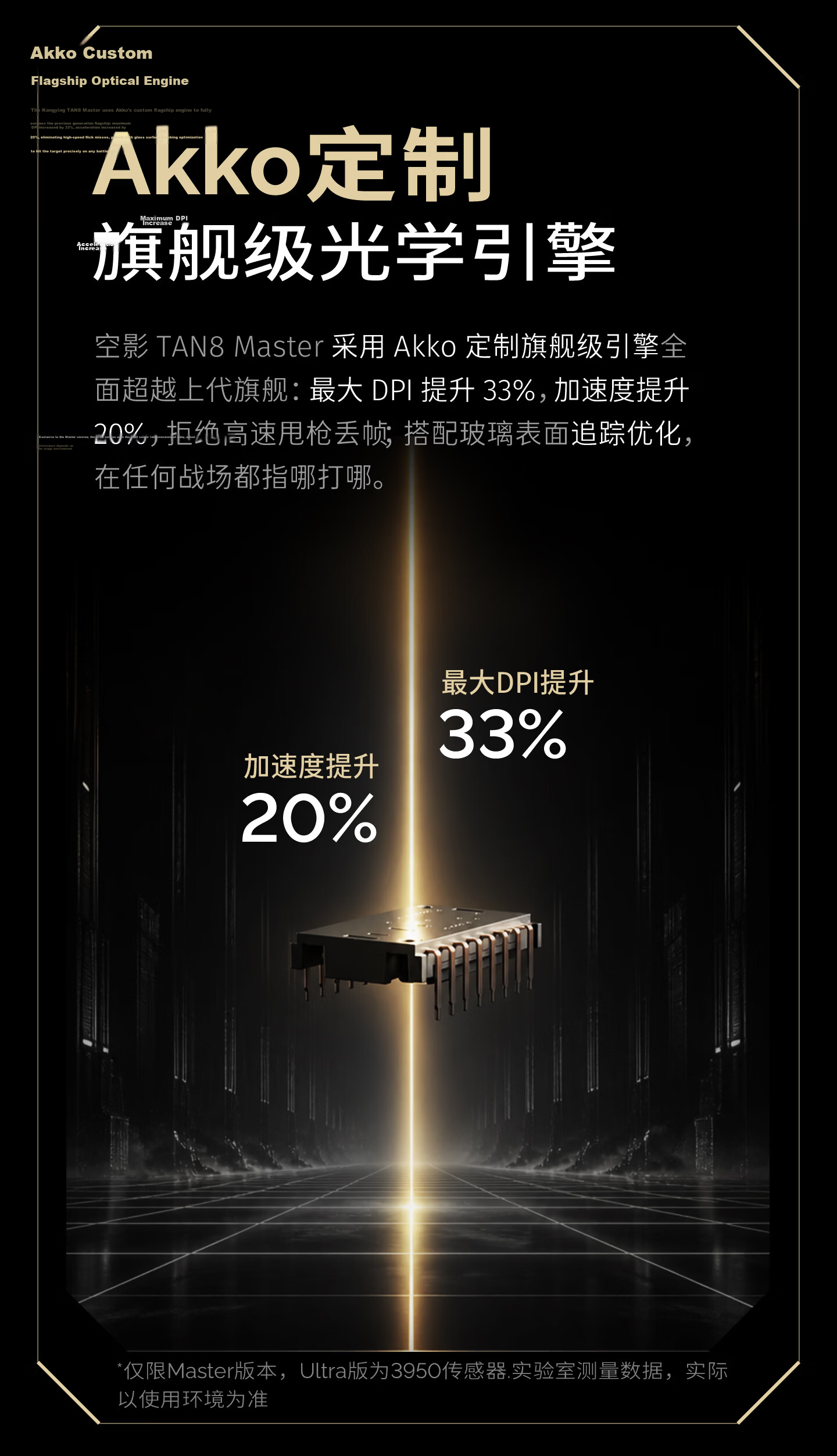 AKKO Kongying TAN8 Master Composite Carbon Fiber Wireless Bluetooth Gaming Mouse Ergonomic Esports PAW3955 Hollow Large Hand Wired Office Mouse 4