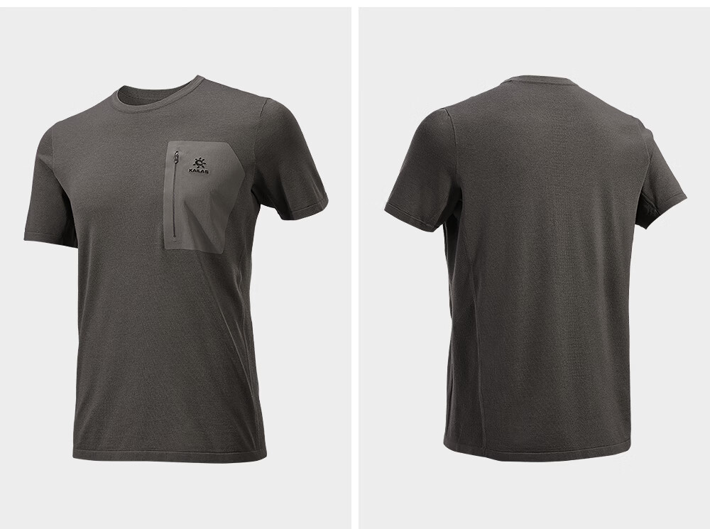 KAILAS Merino Wool Crew Neck Short Sleeve T-Shirt Men Outdoor Hiking Breathable Quick-Dry Summer 6