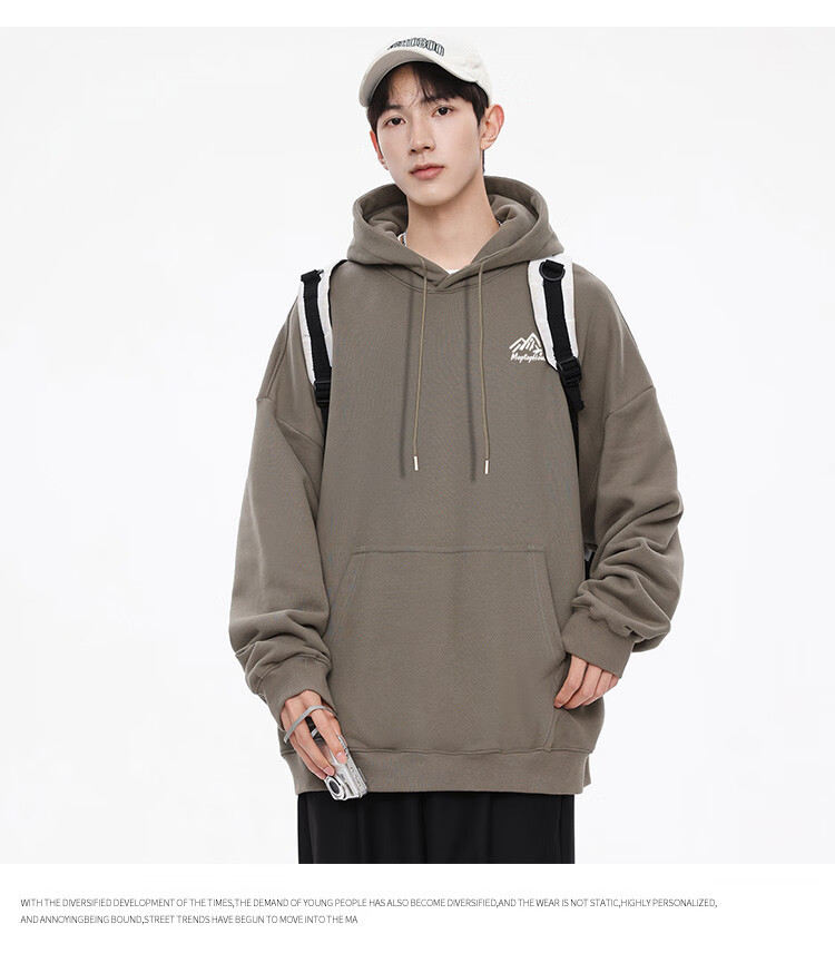 MMOPTOP Trendy Printed Sweatshirt for Men, Spring And Autumn American Style Loose Comfortable Casual Top MMWY01 Black M 12