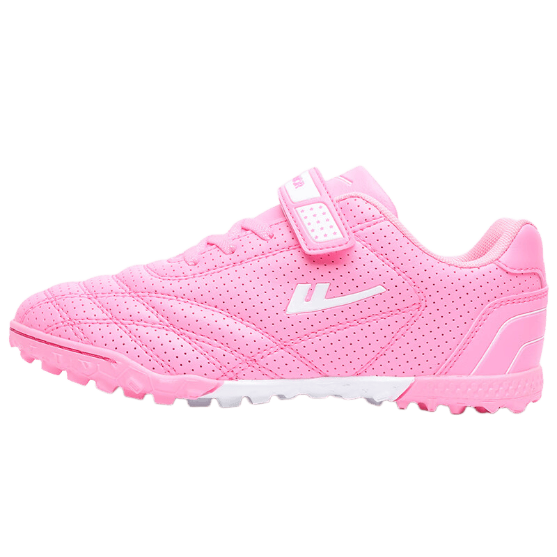 Warrior Girls' Soccer Shoes Studded TF Velcro Children's Youth Student Sneakers 961 Pink Studded Size 39