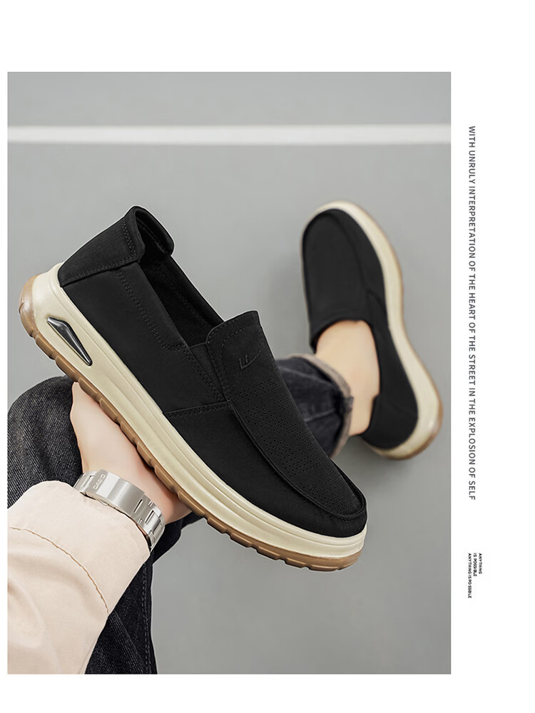 Warrior Official Slip-On Men's Shoes Summer 2026 New Breathable Mesh Dad Old Beijing Cloth Shoes Black Size 42 18