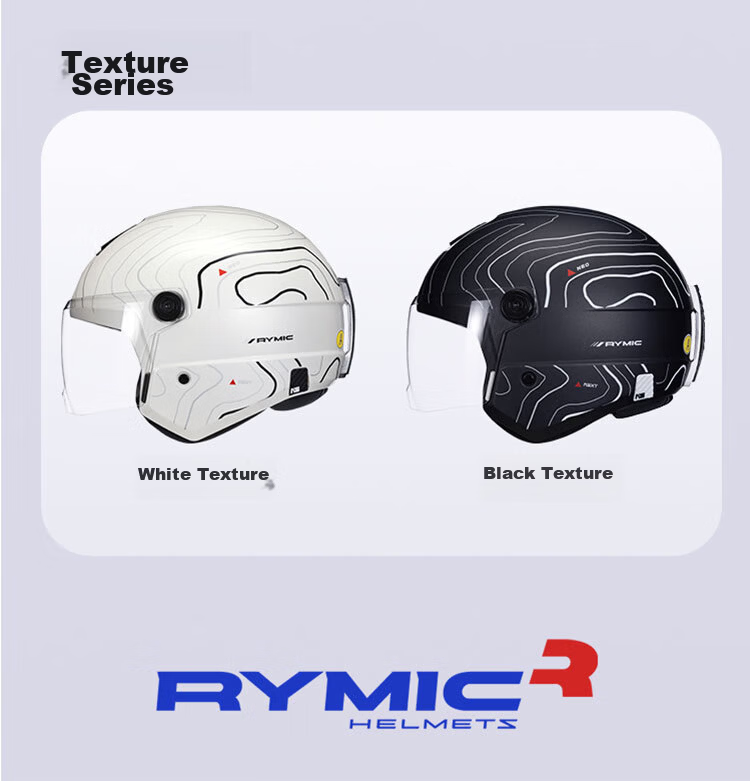 RYMIC Motorcycle Helmet Four-Season Universal Electric Vehicle 3C Certified Unisex Three-Quarter Helmet NE02 Pearl White XL 23