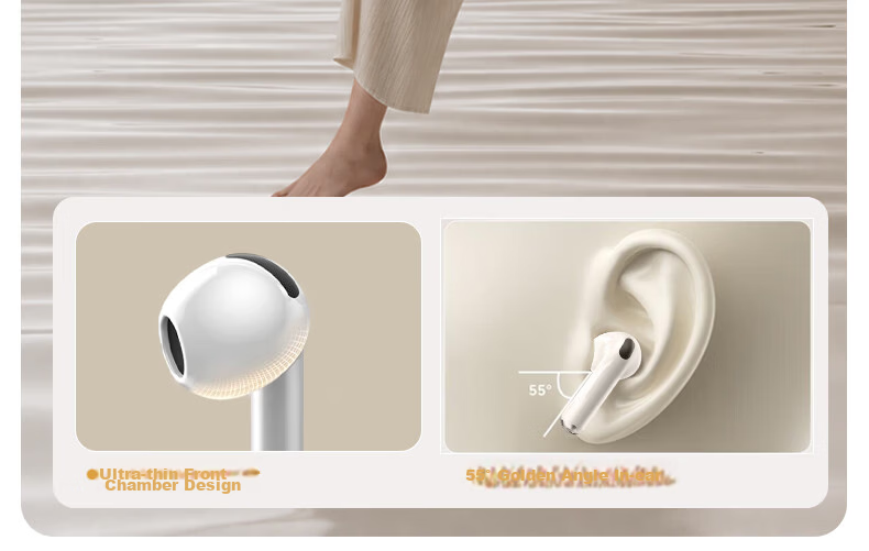 MICROKIA 2026 Latest HIFI Sound Quality Bluetooth Earbuds Semi-In-Ear Wireless Long Battery Life Sports Noise-Canceling Headphones for Apple 14