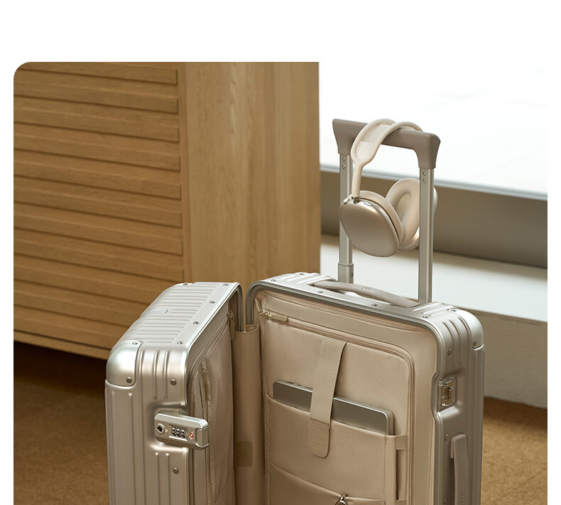 90 Points 20-Inch Aluminum Frame MAX Luggage 2026 New Travel Suitcase Trolley Carry-On Password Lock Soft Matte Purple 28