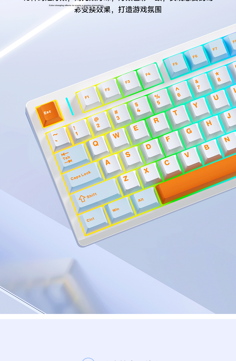 AULA M75 Custom Mechanical Keyboard Tri-Mode Aluminum Wired 2.4G Bluetooth Gasket Structure Gaming M75 Tri-Mode Ink Black Ice Pulse Switch 17