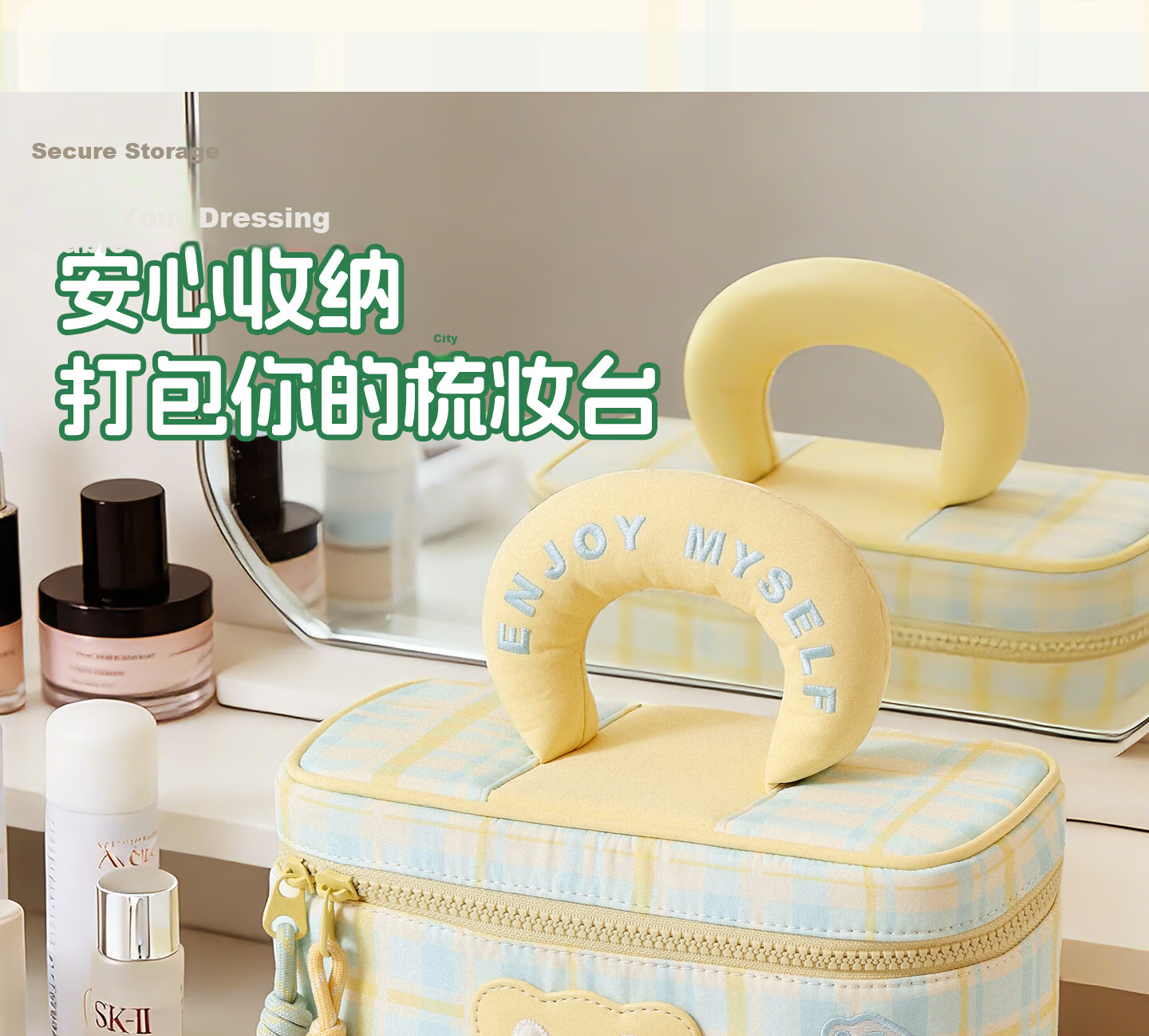 Toutou 2026 New West Highland Makeup Bag Large Capacity Portable Toiletry Bag Cosmetic Storage Bag Qixi Birthday Gift 7