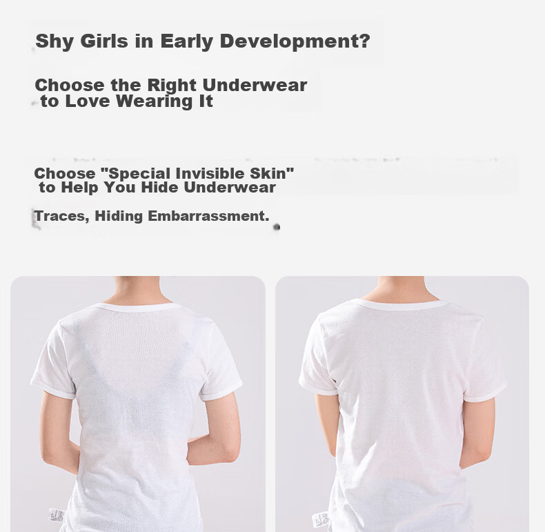 Meishianxuan Junior High School Girls Seamless Sports Bra Youth Development Anti-Shock Camisole Underwear for High School Girls Nude Pink Bra 5
