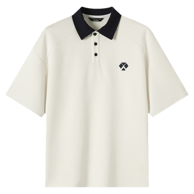 TonLion 2026 New Summer Men's Short Sleeve Polo Shirt White Casual Fashion Stylish Collar