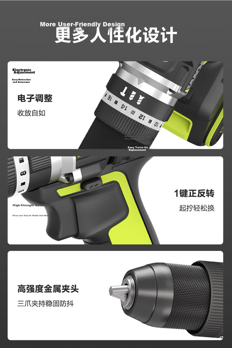 Worx 20V 70N Brushless Impact Drill WU369X.1 (2.0Ah Single Battery) Cordless Lithium Battery Household Wall Drilling Hand Drill 16