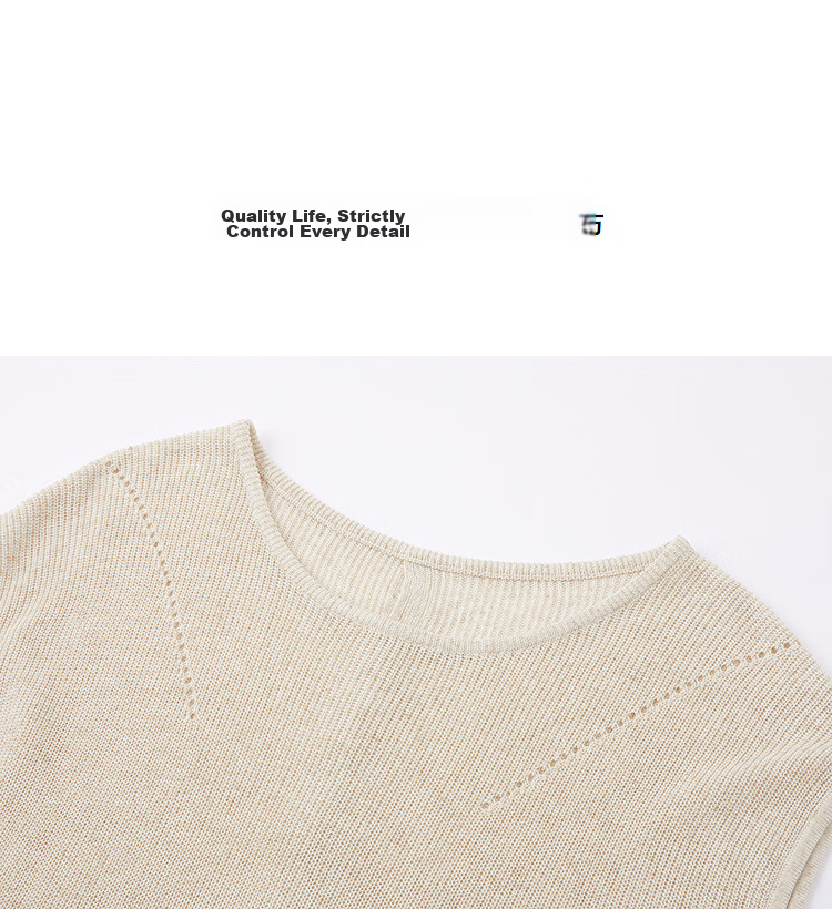 Demana [With Linen Lyocell] Summer Minimalist Round Neck Raglan Short Sleeve Buttoned Slim Knit Top for Women Premium Feel 12