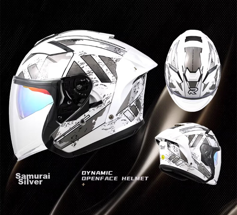 RSV Motorcycle Helmet 3/4 Open Face Electric Vehicle 3C Certified Half Helmet Unisex Four Seasons Safety Cap L 19