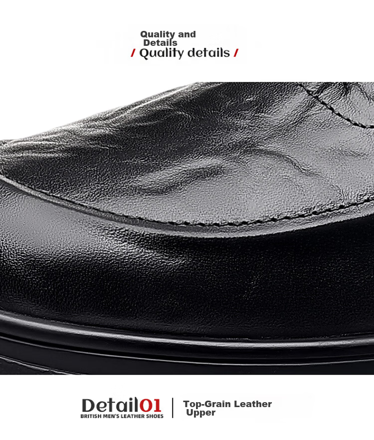 Mulinsen First Layer Cowhide Men's Shoes New British Style Genuine Leather Business Casual Commuter Derby Shoes 11