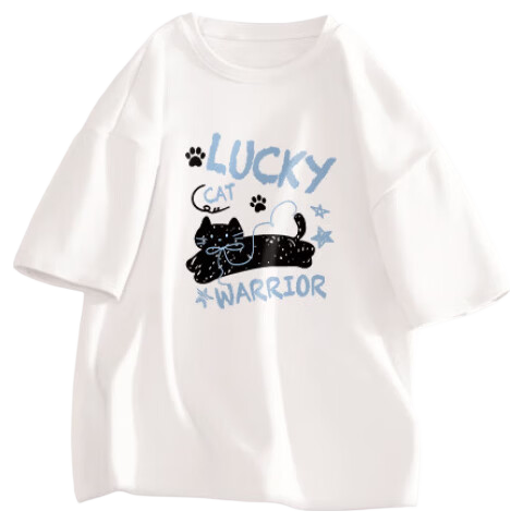 Warrior Women's Short Sleeve T-Shirt 2026 New Summer Navy Blue Pure Cotton Casual Half Sleeve Unique Beautiful Early Summer Top