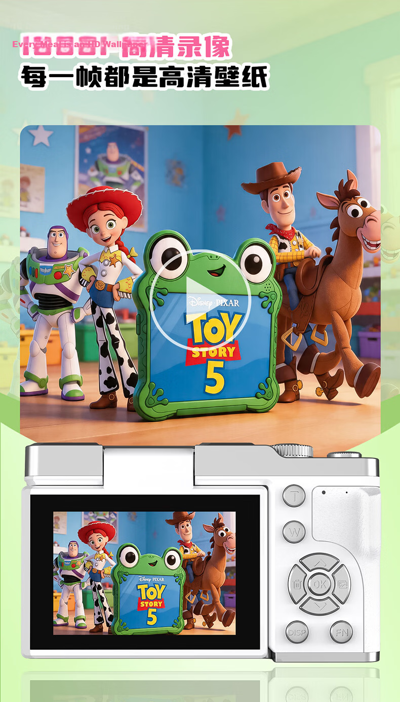 Disney Kids Camera CCD Student HD Digital Camera Girls Camera High Pixel Video Recording 3-6 Years 6-12 Years 7-14 Years Boys Girls Toy Holiday Birthday Gift 7