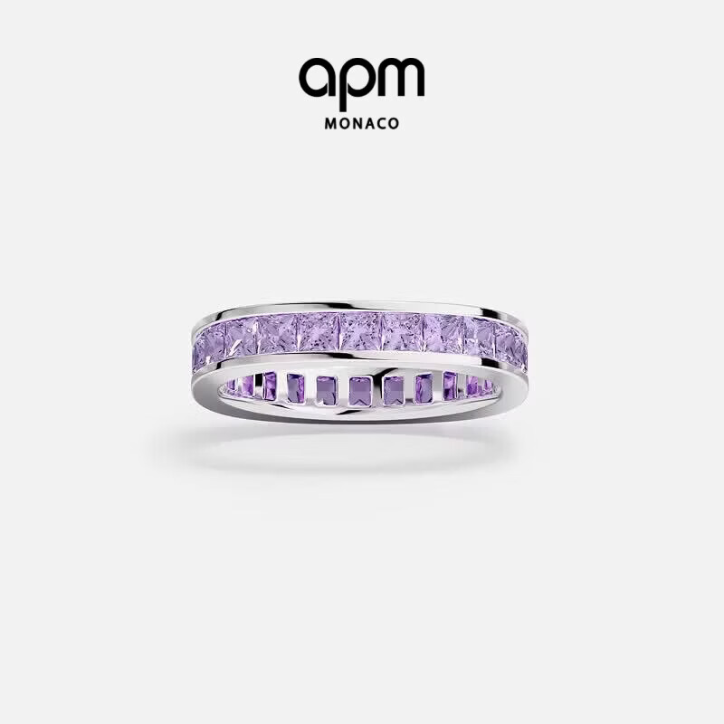 APM Monaco Pave Set Couple Rings Birthday Gift for Boyfriend Girlfriend Wife
