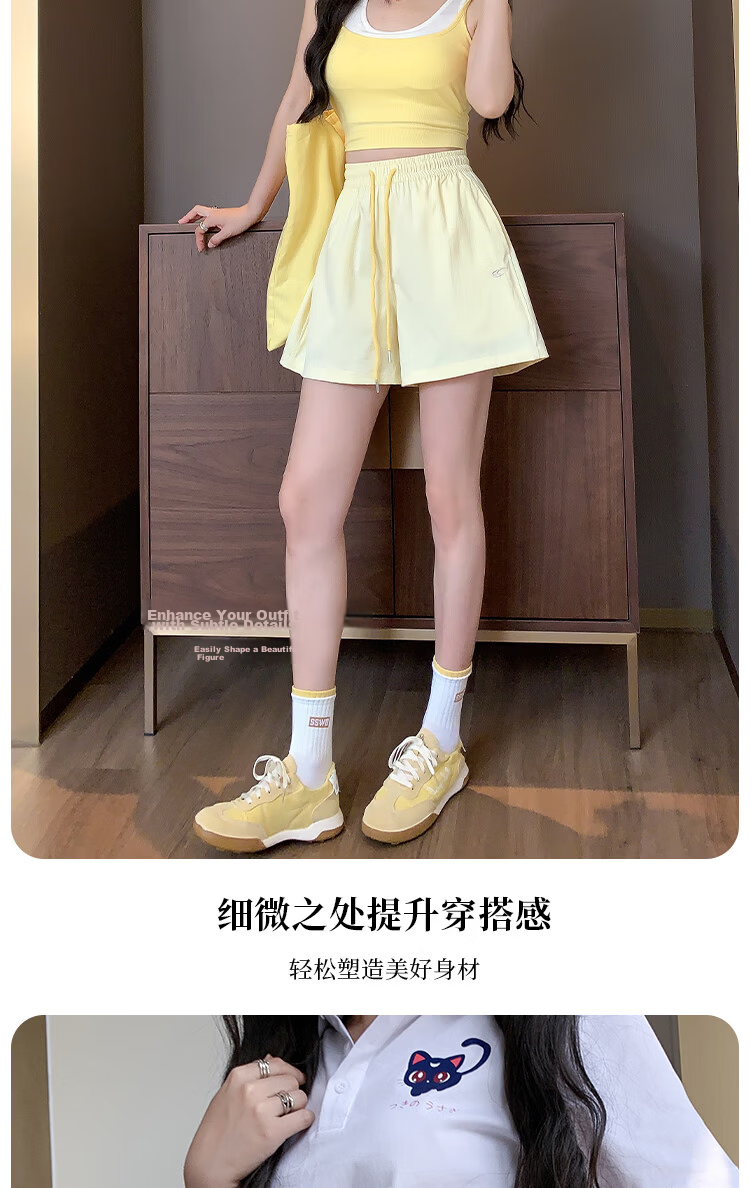 BOPRUIEY Embroidered Workwear Shorts for Women 2025 Summer New Outdoor Sports Five-Point Casual Versatile Solid Color Breathable Hot Pants 6