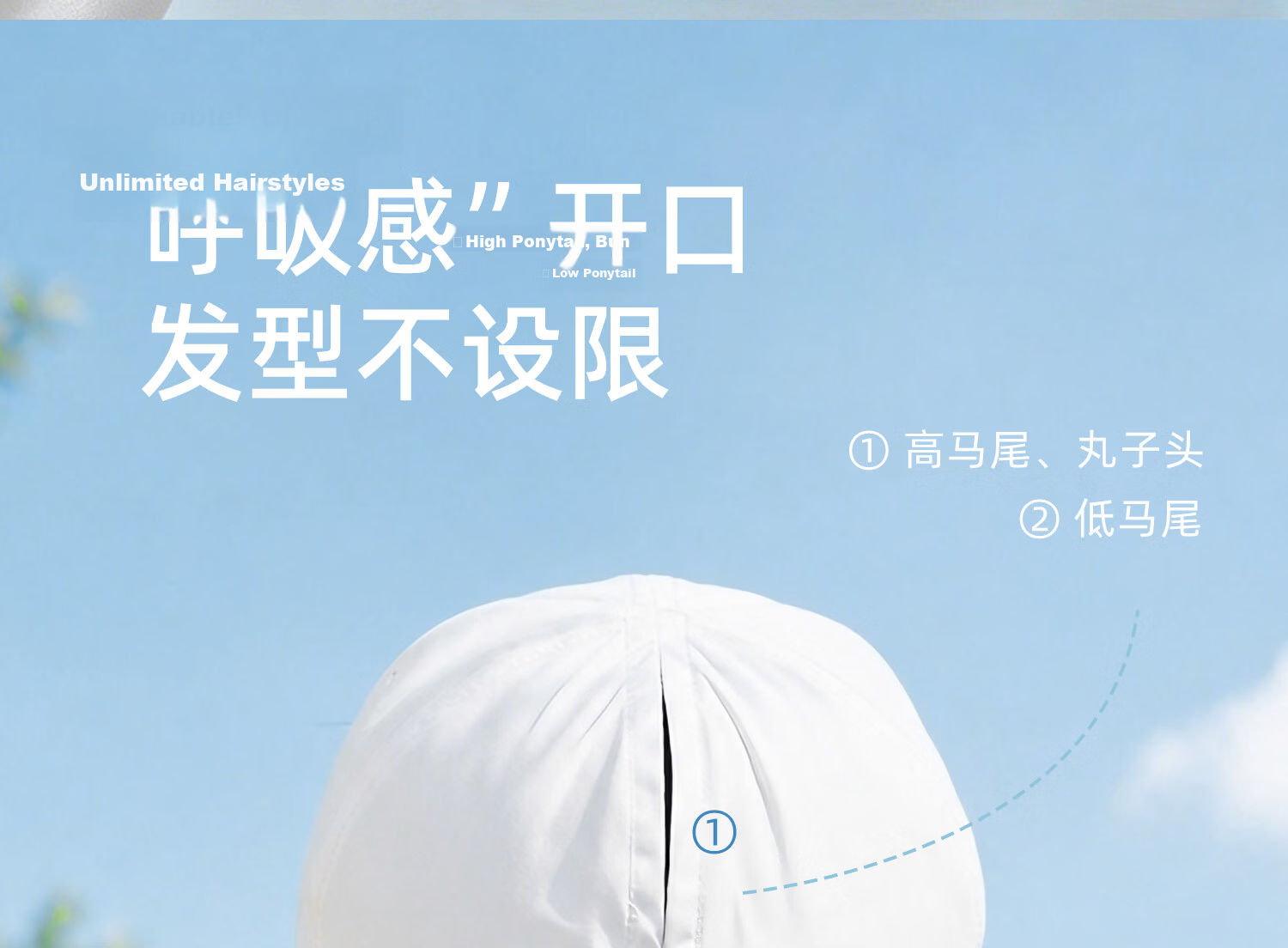 FANCET Women's Summer Sunshade Hat Large Brim UV Protection Sunscreen Outdoor Golf Baseball Cap Cooling Ponytail Hat 7