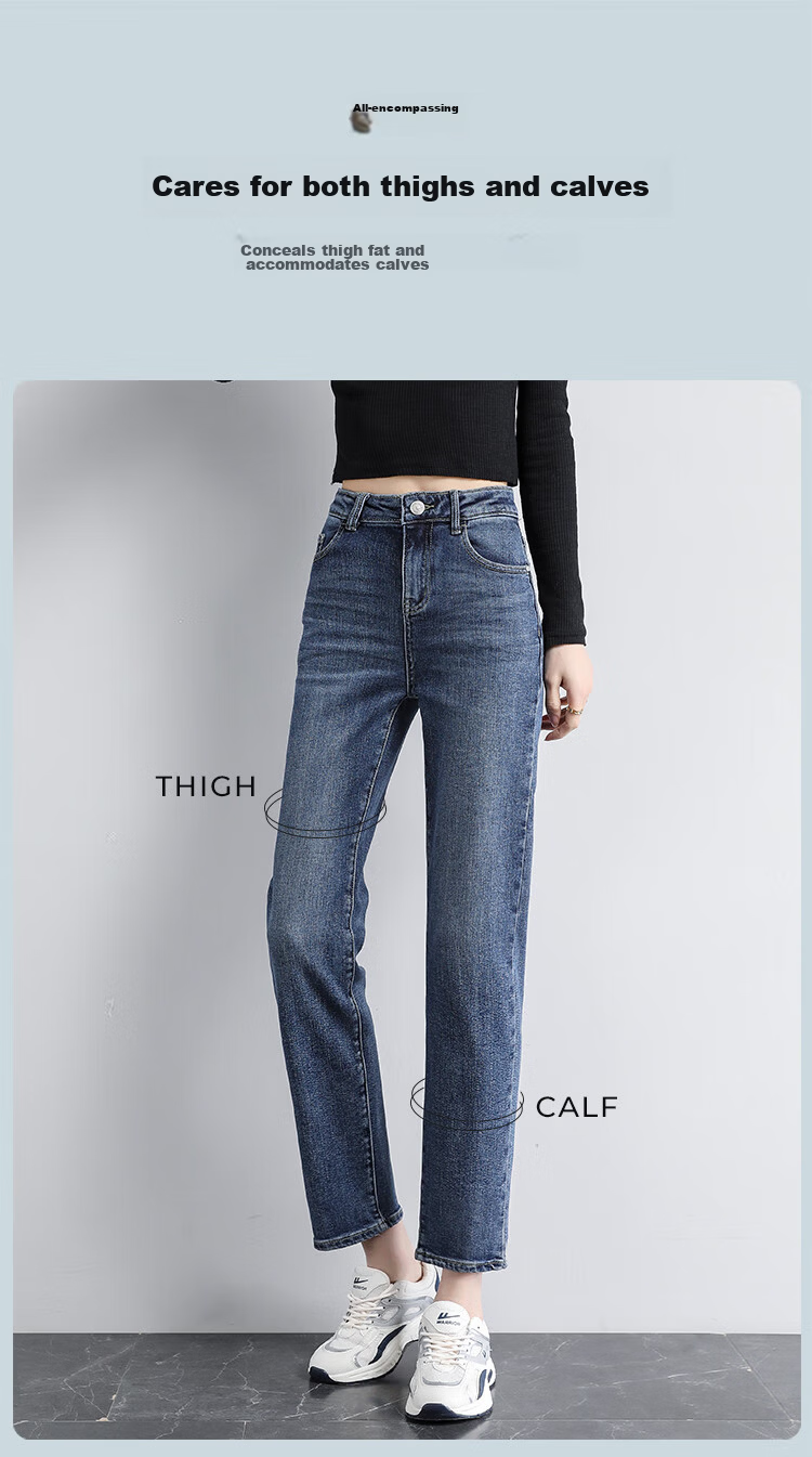 Jeanswest Vintage Low-Waist Slim Fit Stretch Flared Jeans for Women, Dark Blue XL 4