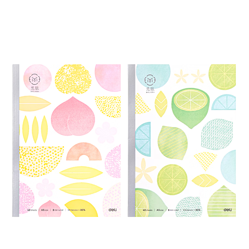 Deli A5/40 Sheets Notebook Student Stationery Softbound Scented Exercise Homework Book (Mi Lu - Lime) NNWA540-Q Single Unit