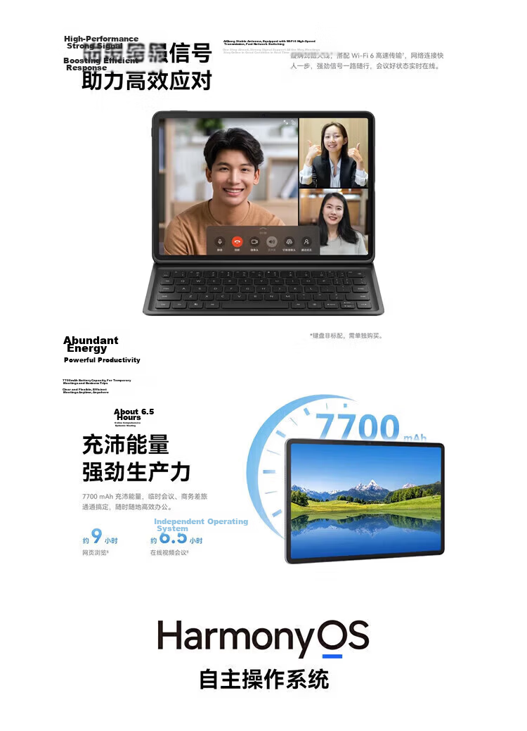 HUAWEI Qingyun C5 Commercial Office Tablet (3rd Gen) 11.5-inch BJS5-W00 (8GB+128GB) WIFI Version Deep Space Gray Jingcang Delivery 2