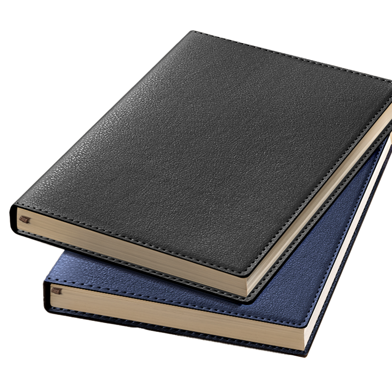 Deli Leather Notebook, Light Business Notepad for Office Meetings And Note-Taking, 25K 80 Sheets/book, 207*140mm, BP01 Black