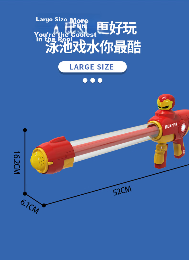 Disney Marvel 31-Hole Water Blaster Toy Water Gun Kids Captain America Birthday Gift 13