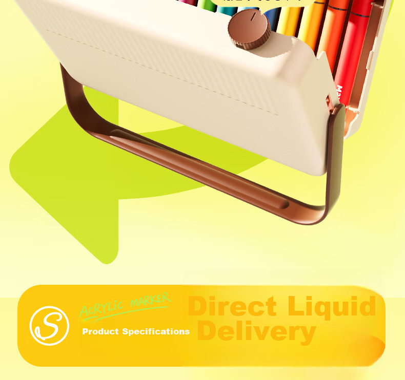 M&G 36-Color Acrylic Marker Pens MAX Foldable Direct Ink Children's Student Drawing Graffiti Hand-Painted Birthday Gift 25