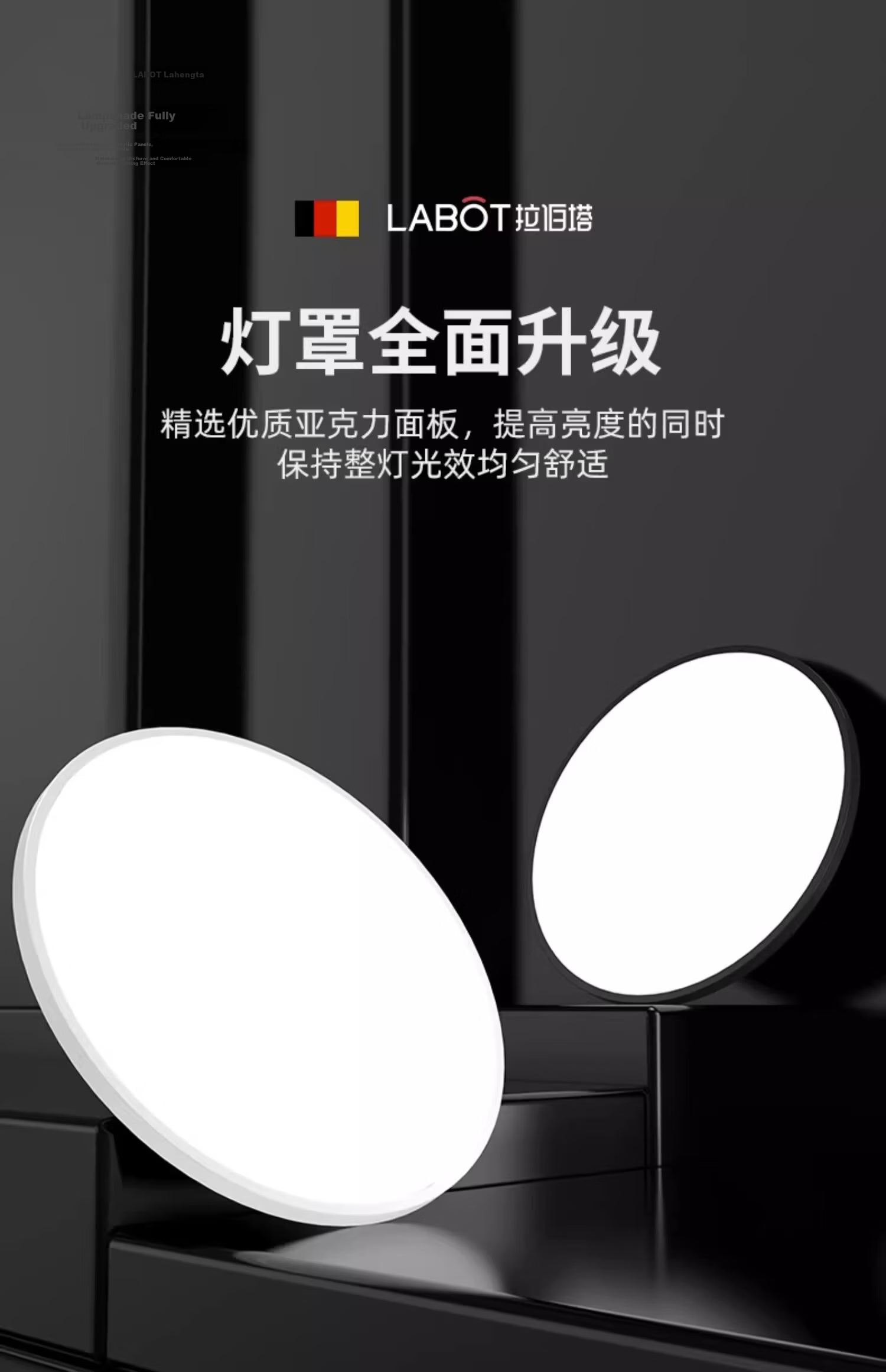 Laberta LED Bedroom Ceiling Light Waterproof Slim Simple Balcony Kitchen Bathroom Corridor Children's Study Lamp 23CM White Light 8