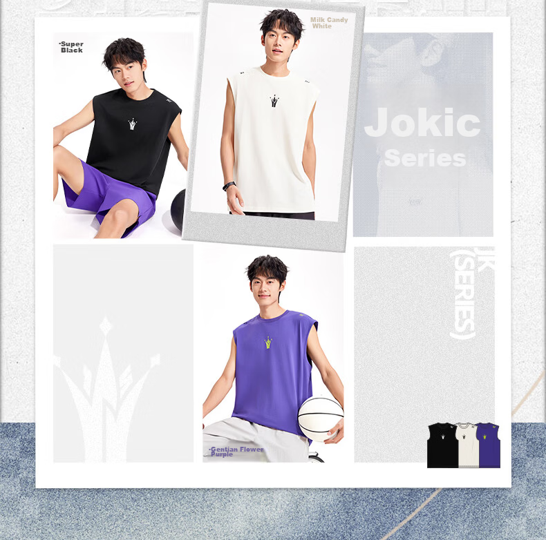 361° Men's Sports Vest Jokic Spring Summer Fitness Basketball Sleeveless T-Shirt Jersey 652621502-1 4