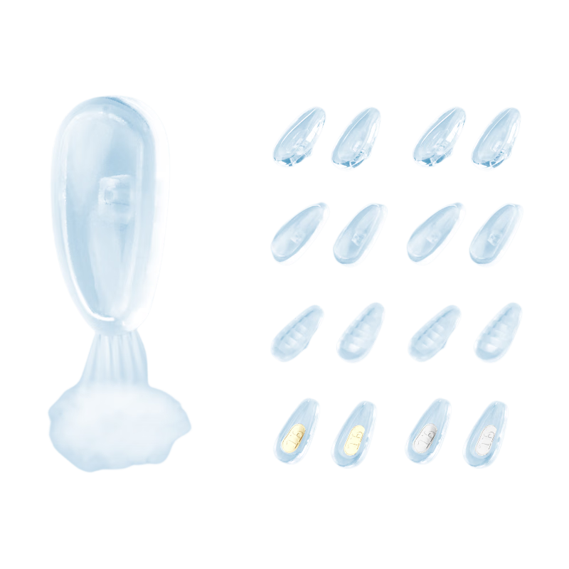 Ouna Eyeglass Nose Pads, Silicone Anti-Slip Air Cushion Nose Pads, Eyewear Accessories, Combination Nose Bridge