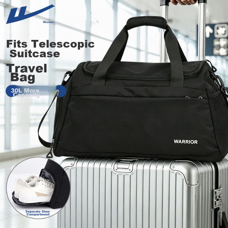 Warrior Travel Bag Unisex Handheld Sports Gym Bag Large Capacity Lightweight Short Trip Storage Crossbody Luggage Swimming Bag