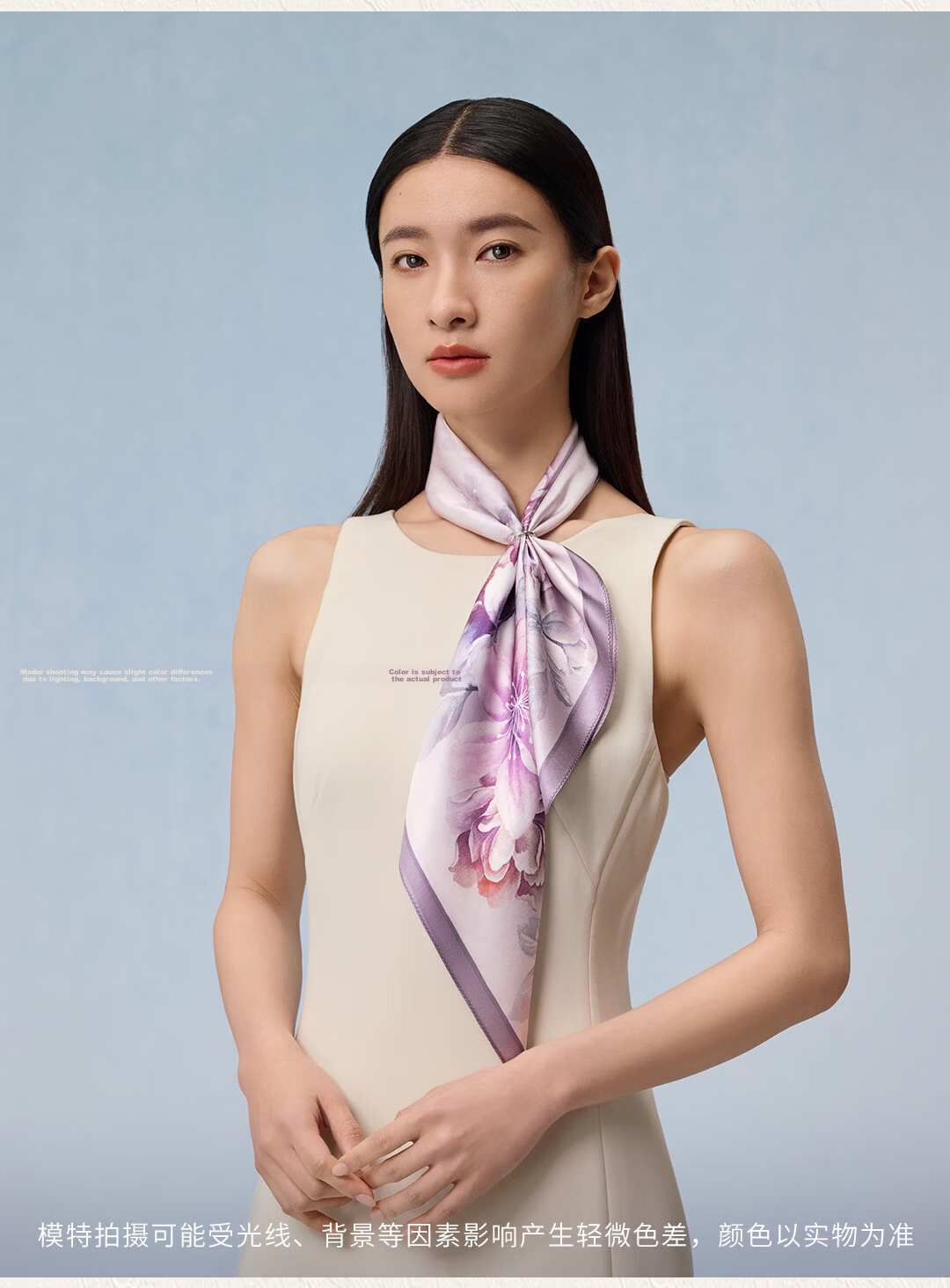 Shanghai Story 100% Mulberry Silk Printed Scarf Square Silk Scarf Gift for Mom and Girlfriend Birthday Women's Silk Scarf Gift Box 9