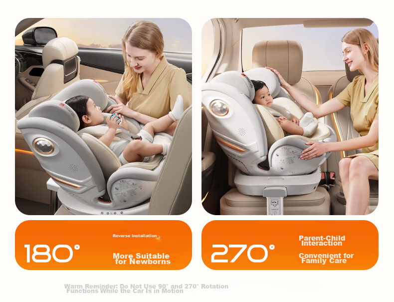 Heekin Zhichang H7 Child Safety Car Seat for 0-12 Years Old Infant Baby with Recline, Smart Ventilation and Heating 24