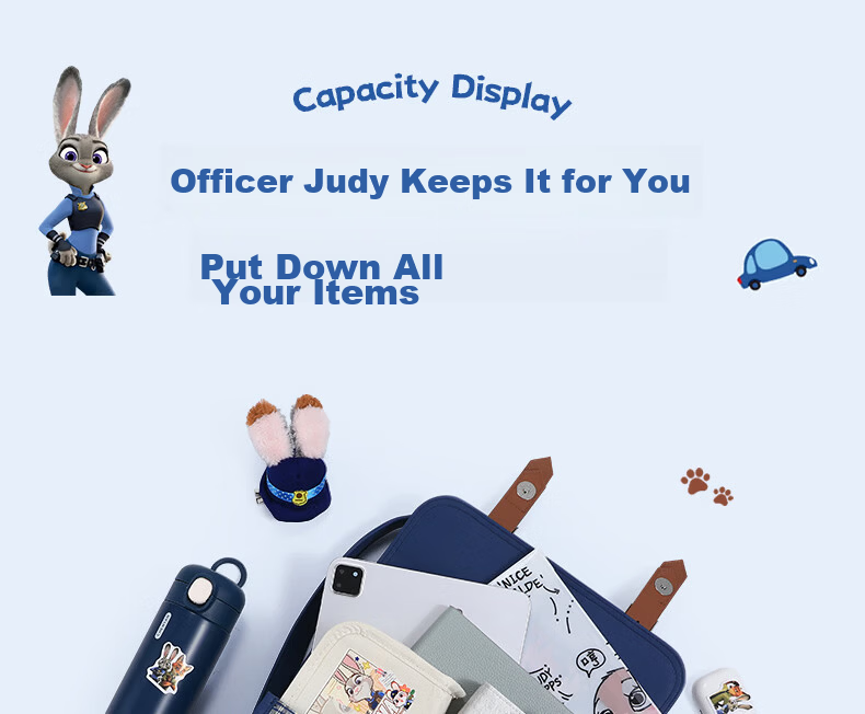 Disney Cute Judy Elementary School Backpack for Girls Grades 4-6 2026 New Model Birthday Gift for 10-12 Year Old Girls 8