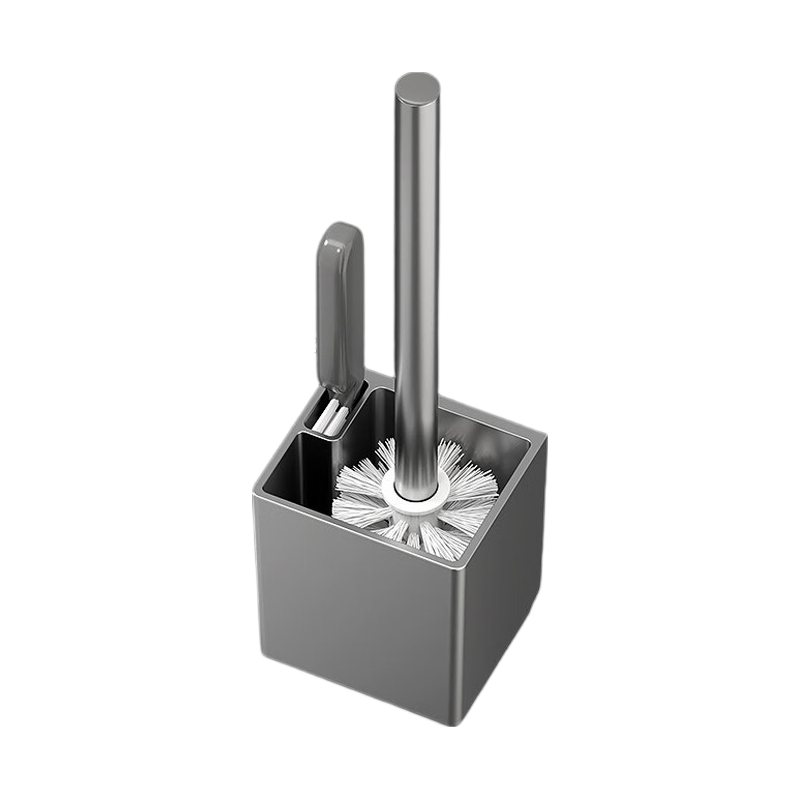 Yagao Toilet Brush, No Dead Angles, No Drilling Required, Wall-Mounted Simple Bathroom Long Handle Brush, for Home Use, Luxury, Bathroom Cleaning Brush