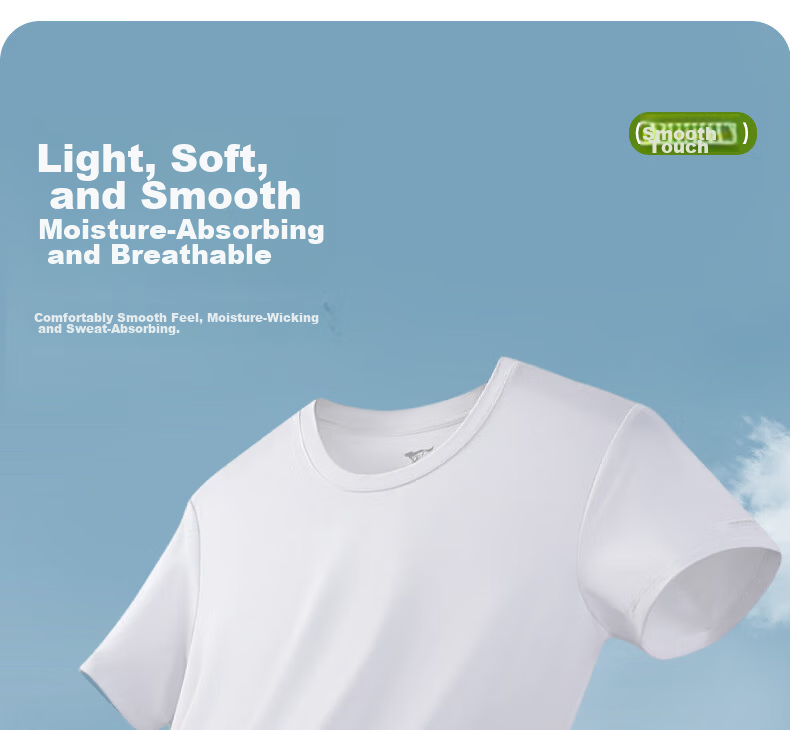 SEPTWOLVES Men's Short Sleeve T-Shirt Elastic Cotton Breathable Casual Sweat-Absorbing Basic Heather Gray 2XL 6